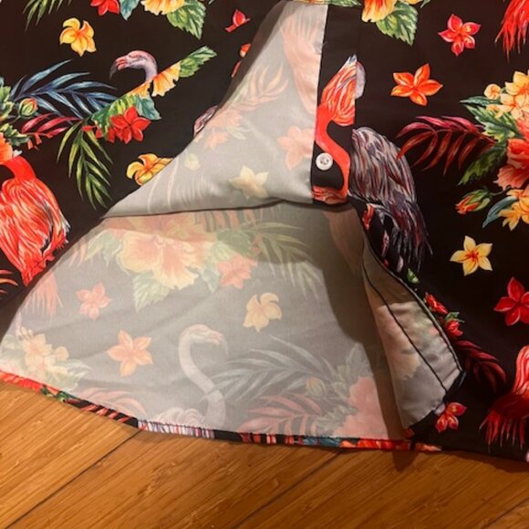 TUNEVUSE Men's Hawaiian Flamingo Shirt - Picture 6 of 8